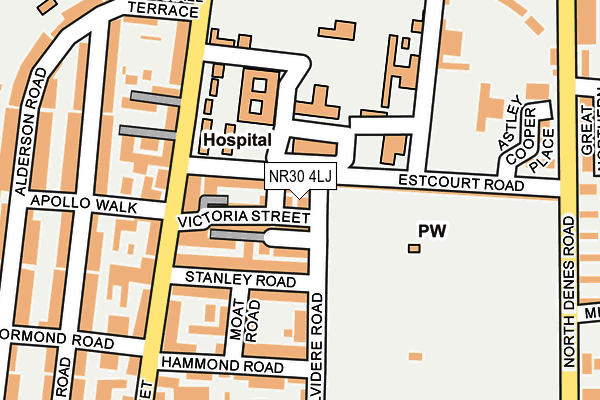 NR30 4LJ map - OS OpenMap – Local (Ordnance Survey)
