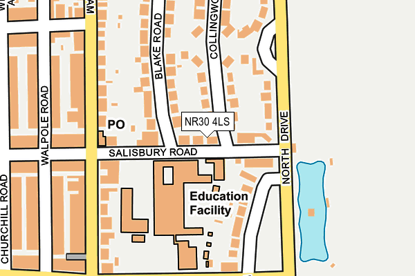 NR30 4LS map - OS OpenMap – Local (Ordnance Survey)