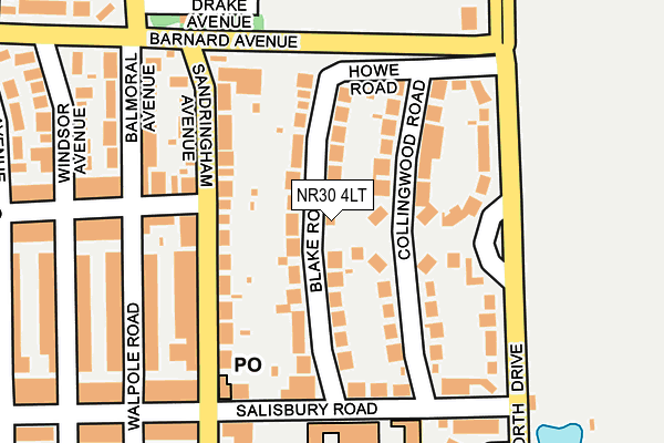 NR30 4LT map - OS OpenMap – Local (Ordnance Survey)