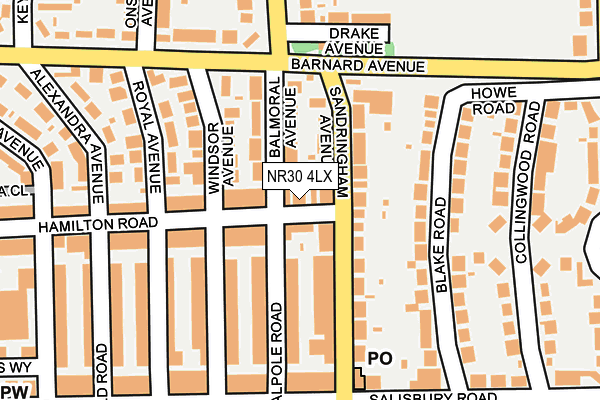 NR30 4LX map - OS OpenMap – Local (Ordnance Survey)