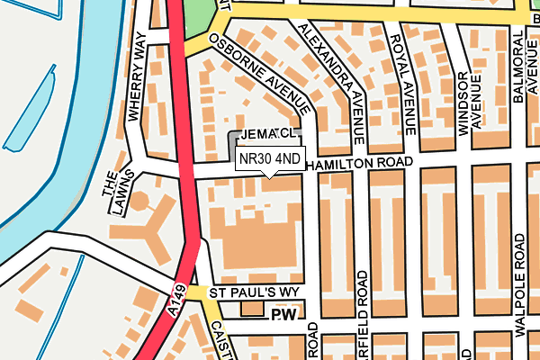 NR30 4ND map - OS OpenMap – Local (Ordnance Survey)