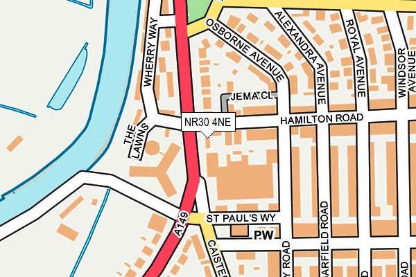 NR30 4NE map - OS OpenMap – Local (Ordnance Survey)