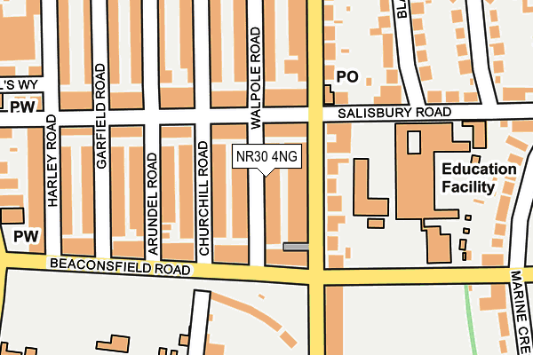 NR30 4NG map - OS OpenMap – Local (Ordnance Survey)