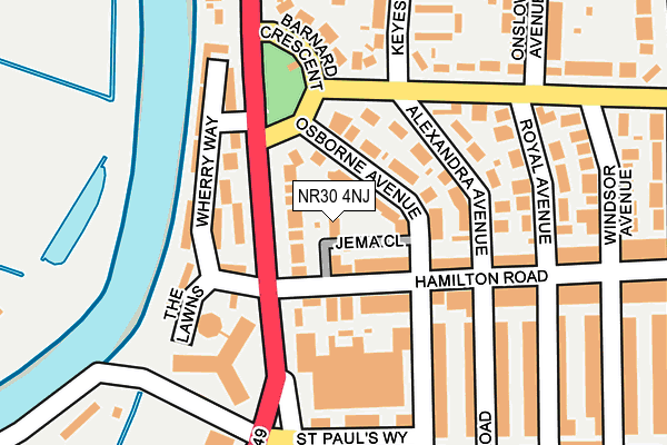 NR30 4NJ map - OS OpenMap – Local (Ordnance Survey)