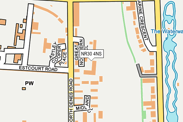 NR30 4NS map - OS OpenMap – Local (Ordnance Survey)
