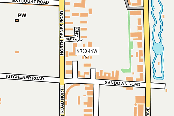 NR30 4NW map - OS OpenMap – Local (Ordnance Survey)