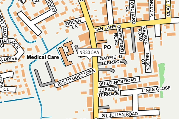 NR30 5AA map - OS OpenMap – Local (Ordnance Survey)
