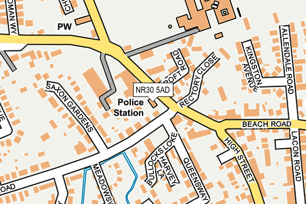 NR30 5AD map - OS OpenMap – Local (Ordnance Survey)