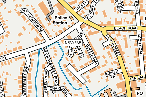 NR30 5AE map - OS OpenMap – Local (Ordnance Survey)