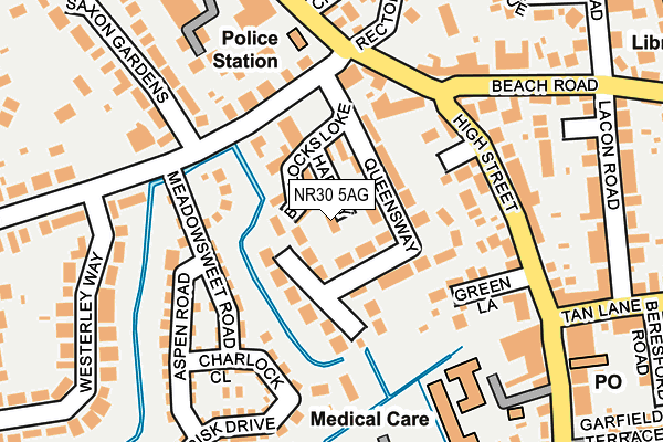 NR30 5AG map - OS OpenMap – Local (Ordnance Survey)