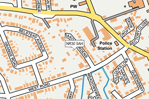 NR30 5AH map - OS OpenMap – Local (Ordnance Survey)