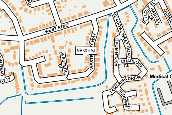 NR30 5AJ map - OS OpenMap – Local (Ordnance Survey)