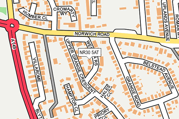NR30 5AT map - OS OpenMap – Local (Ordnance Survey)