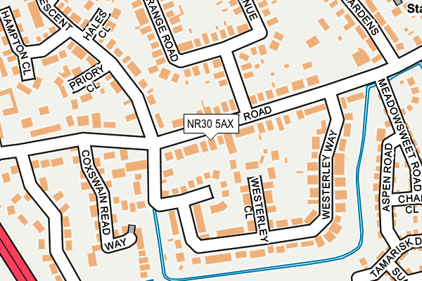NR30 5AX map - OS OpenMap – Local (Ordnance Survey)