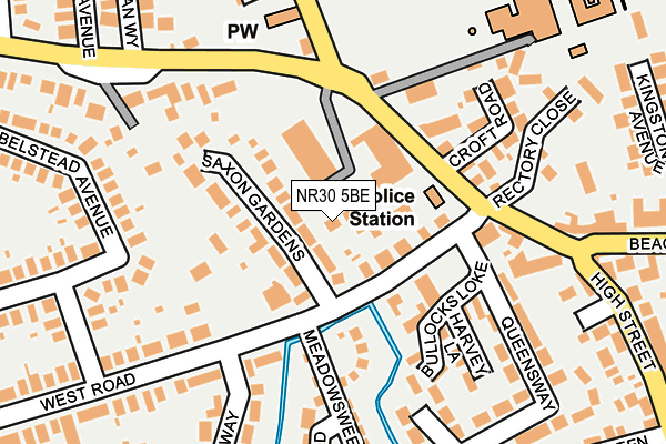 NR30 5BE map - OS OpenMap – Local (Ordnance Survey)