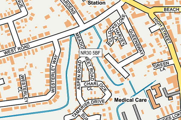 NR30 5BF map - OS OpenMap – Local (Ordnance Survey)