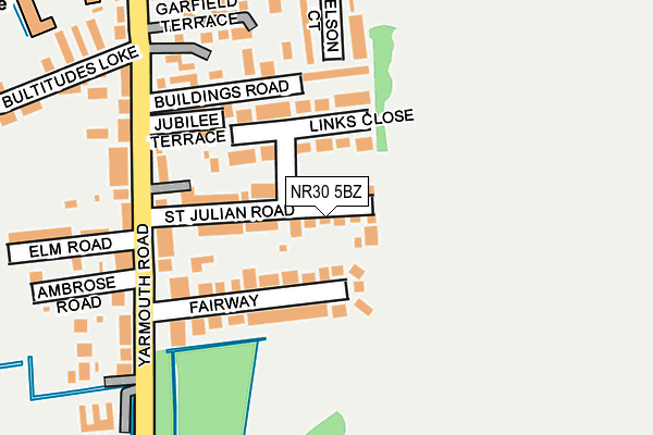 NR30 5BZ map - OS OpenMap – Local (Ordnance Survey)