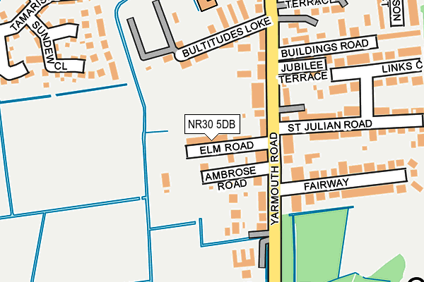 NR30 5DB map - OS OpenMap – Local (Ordnance Survey)