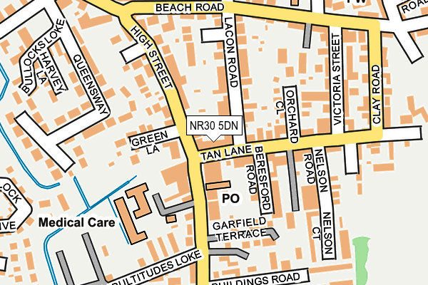 NR30 5DN map - OS OpenMap – Local (Ordnance Survey)