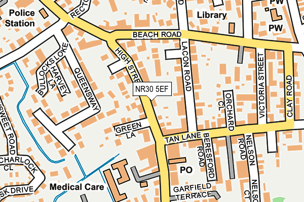 NR30 5EF map - OS OpenMap – Local (Ordnance Survey)