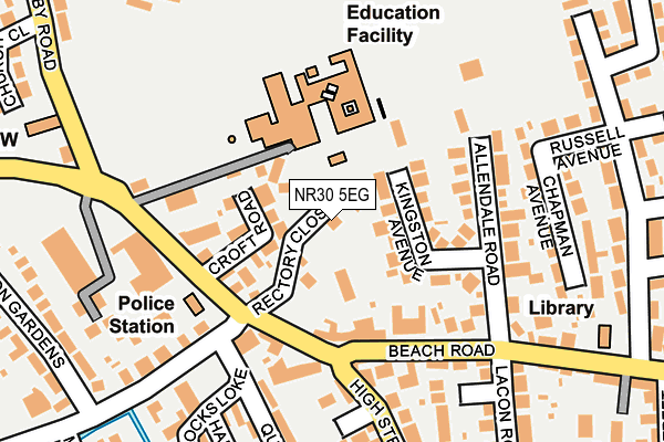 NR30 5EG map - OS OpenMap – Local (Ordnance Survey)