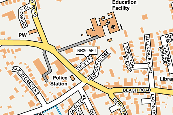 NR30 5EJ map - OS OpenMap – Local (Ordnance Survey)