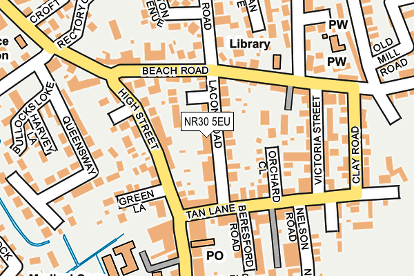 NR30 5EU map - OS OpenMap – Local (Ordnance Survey)