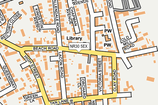NR30 5EX map - OS OpenMap – Local (Ordnance Survey)