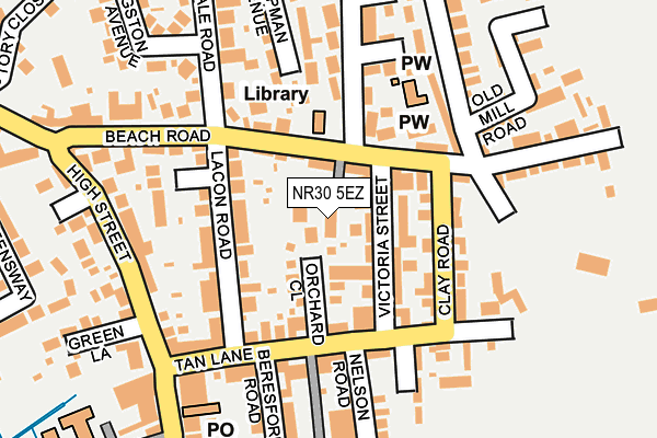 NR30 5EZ map - OS OpenMap – Local (Ordnance Survey)