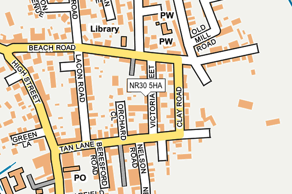 NR30 5HA map - OS OpenMap – Local (Ordnance Survey)
