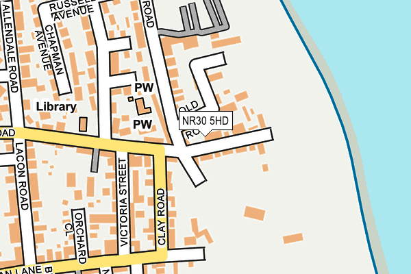 NR30 5HD map - OS OpenMap – Local (Ordnance Survey)