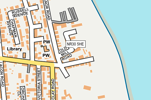 NR30 5HE map - OS OpenMap – Local (Ordnance Survey)