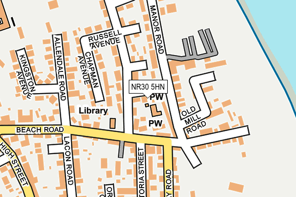 NR30 5HN map - OS OpenMap – Local (Ordnance Survey)