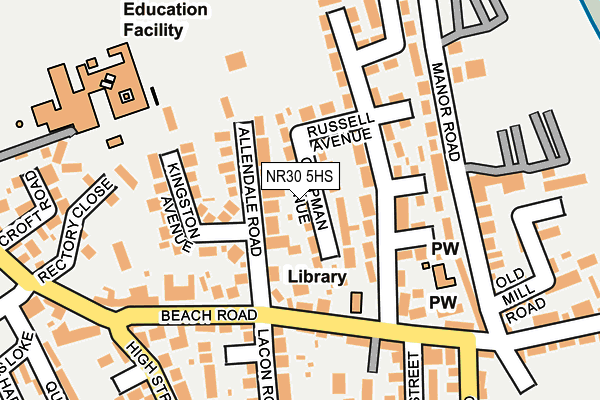 NR30 5HS map - OS OpenMap – Local (Ordnance Survey)