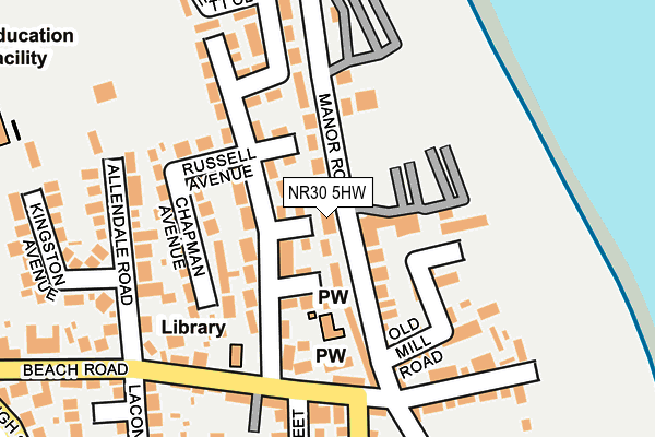 NR30 5HW map - OS OpenMap – Local (Ordnance Survey)