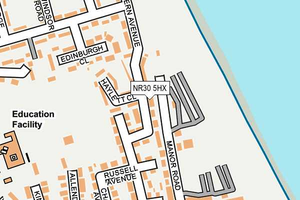 NR30 5HX map - OS OpenMap – Local (Ordnance Survey)