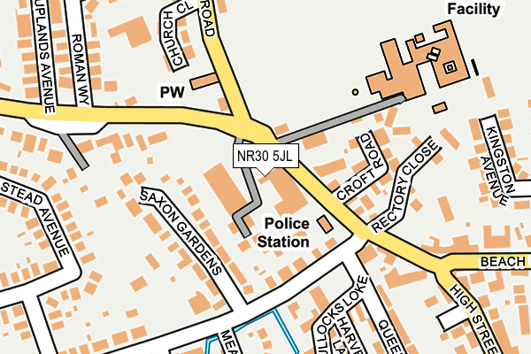 NR30 5JL map - OS OpenMap – Local (Ordnance Survey)