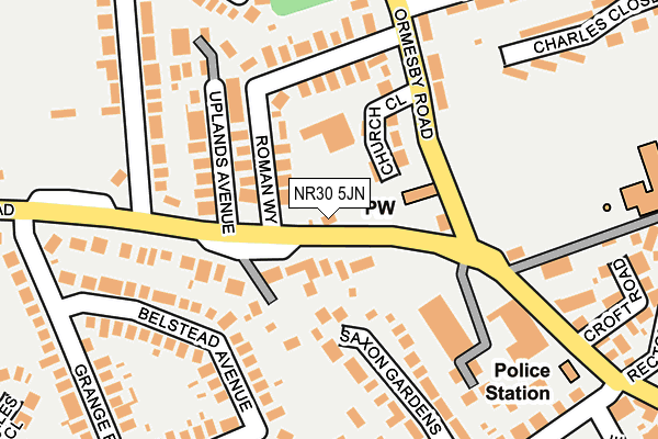 NR30 5JN map - OS OpenMap – Local (Ordnance Survey)