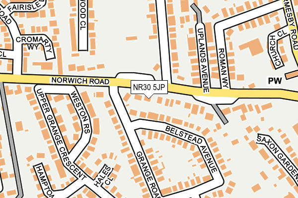 NR30 5JP map - OS OpenMap – Local (Ordnance Survey)