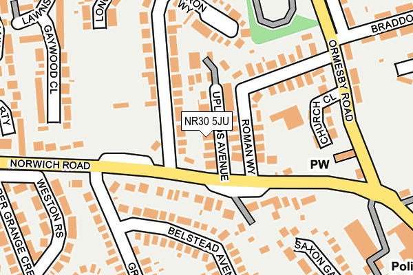 NR30 5JU map - OS OpenMap – Local (Ordnance Survey)