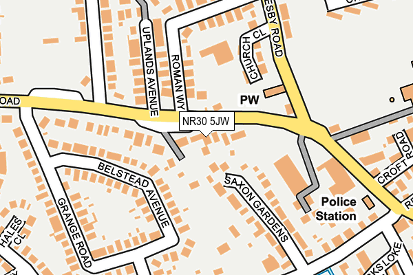 NR30 5JW map - OS OpenMap – Local (Ordnance Survey)
