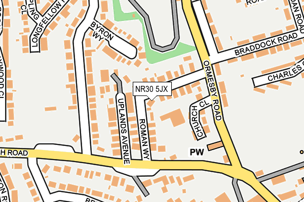 NR30 5JX map - OS OpenMap – Local (Ordnance Survey)
