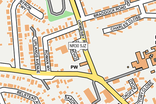 NR30 5JZ map - OS OpenMap – Local (Ordnance Survey)