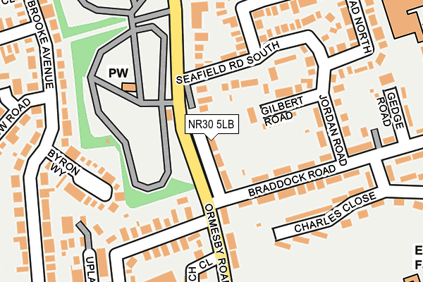 NR30 5LB map - OS OpenMap – Local (Ordnance Survey)