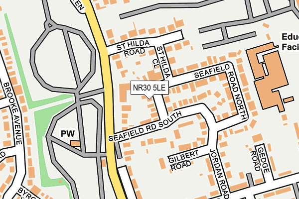 NR30 5LE map - OS OpenMap – Local (Ordnance Survey)