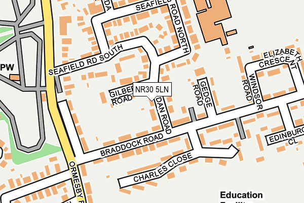 NR30 5LN map - OS OpenMap – Local (Ordnance Survey)