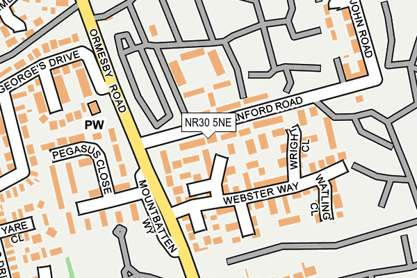 NR30 5NE map - OS OpenMap – Local (Ordnance Survey)