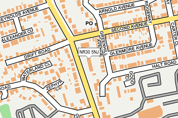 NR30 5NJ map - OS OpenMap – Local (Ordnance Survey)