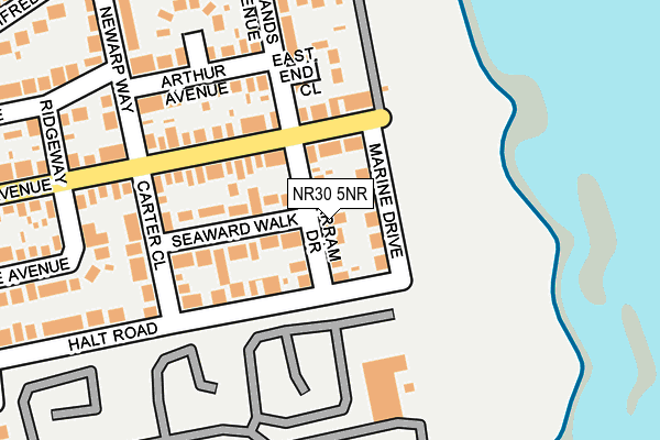 NR30 5NR map - OS OpenMap – Local (Ordnance Survey)
