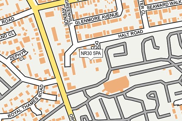 NR30 5PA map - OS OpenMap – Local (Ordnance Survey)